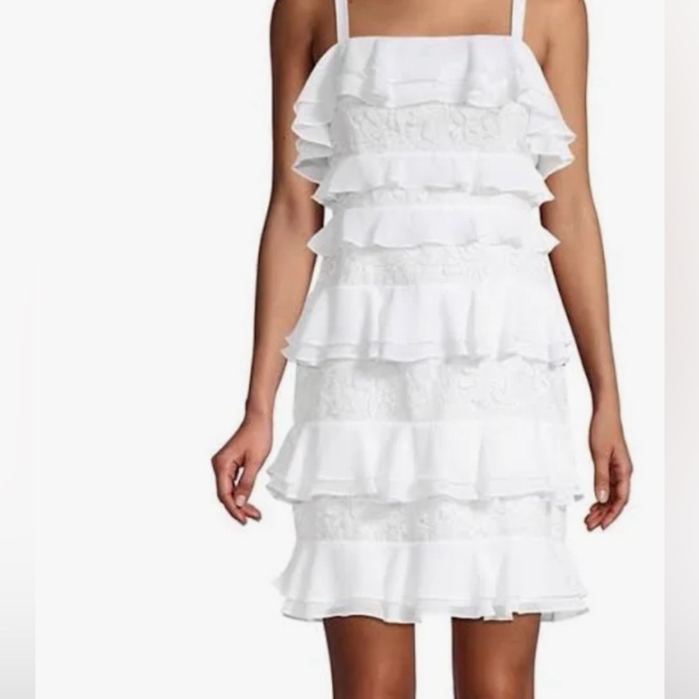 Lilly Pulitzer White Ruffle Lace Dress